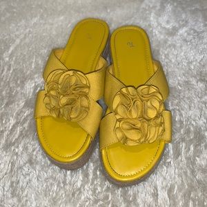Yellow flower shoes